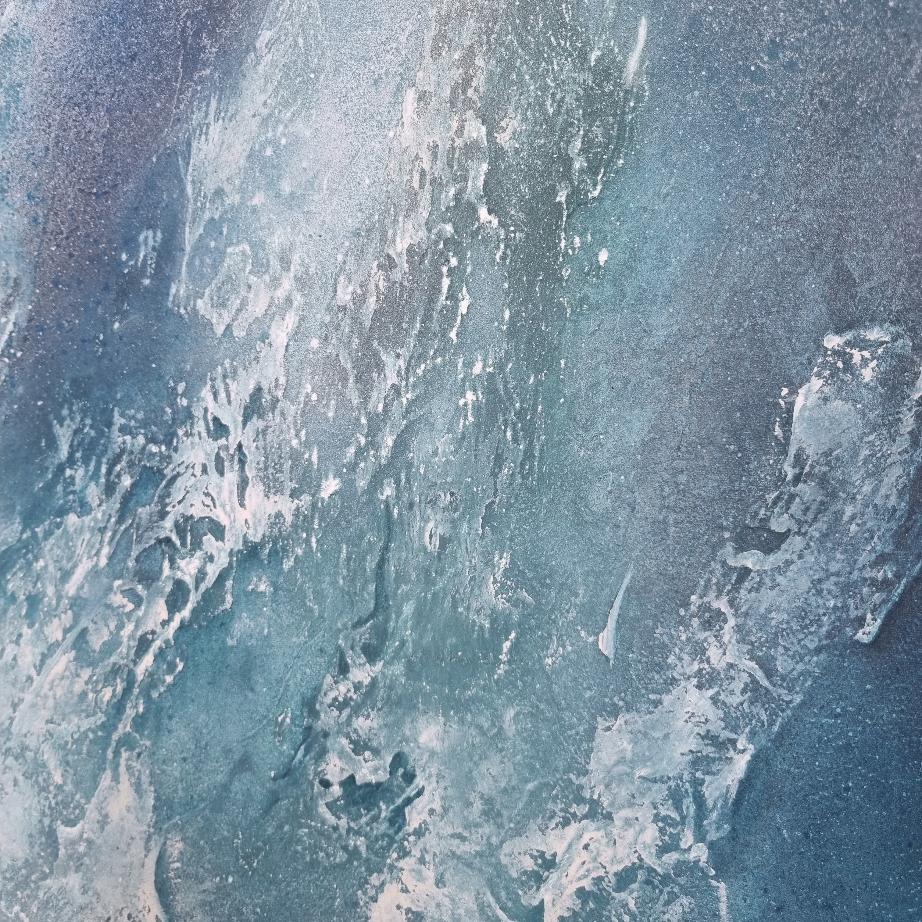 Ascension - Original abstract blue painting