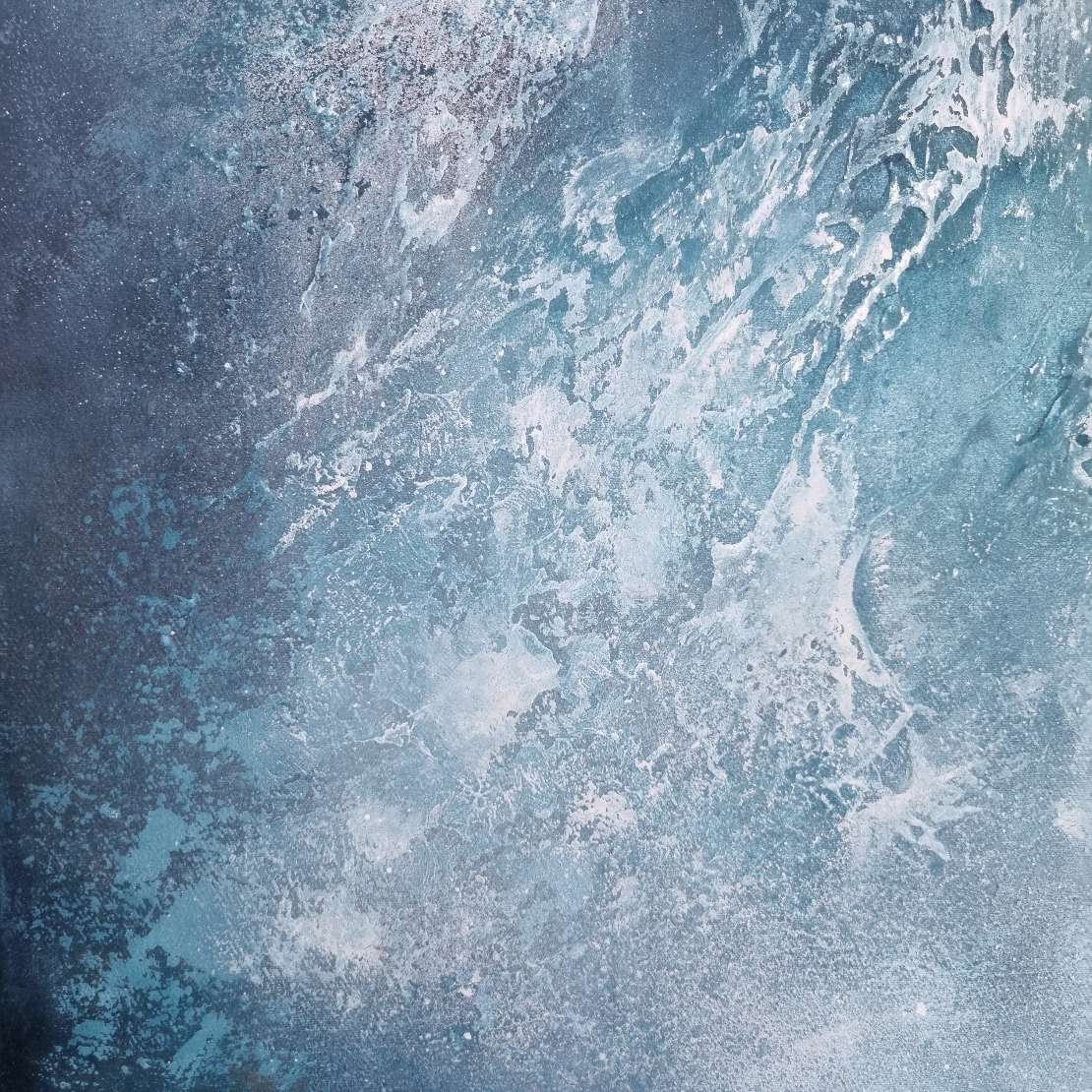 Ascension - Original abstract blue painting